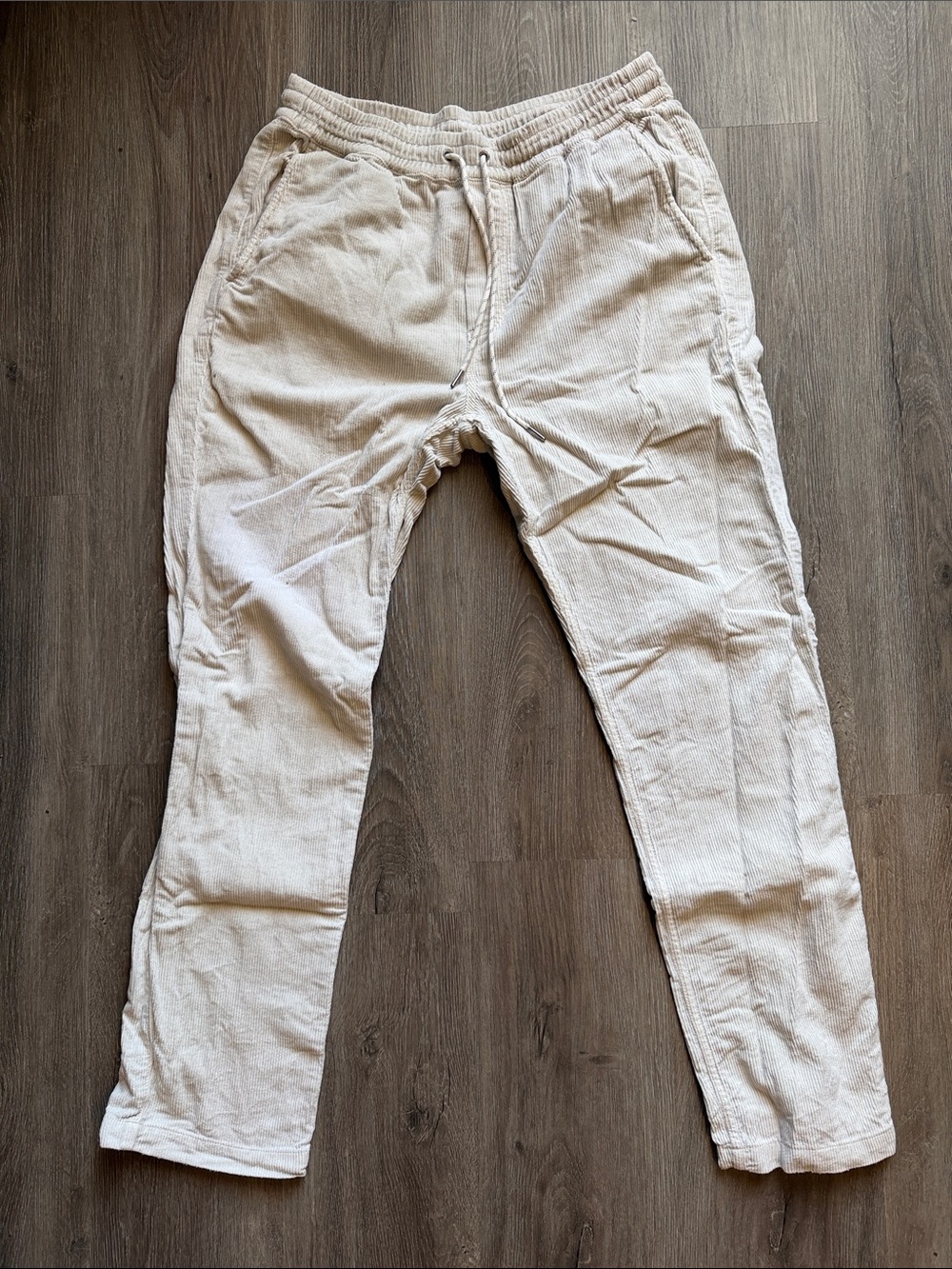 Faherty Light Beige Corduroy Jogger Pants